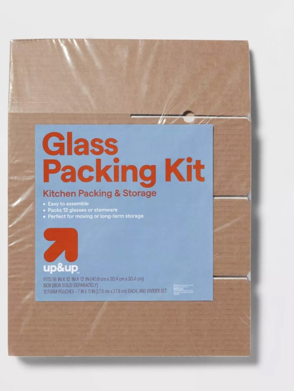 NEW up&up Glass Packing Kit | Packs 12 Glasses or Stemware | Moving & Storage